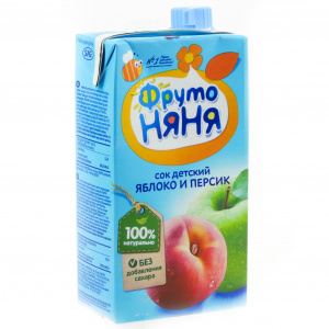 Сок Фрутоняня яблочно-персиковый 0,5